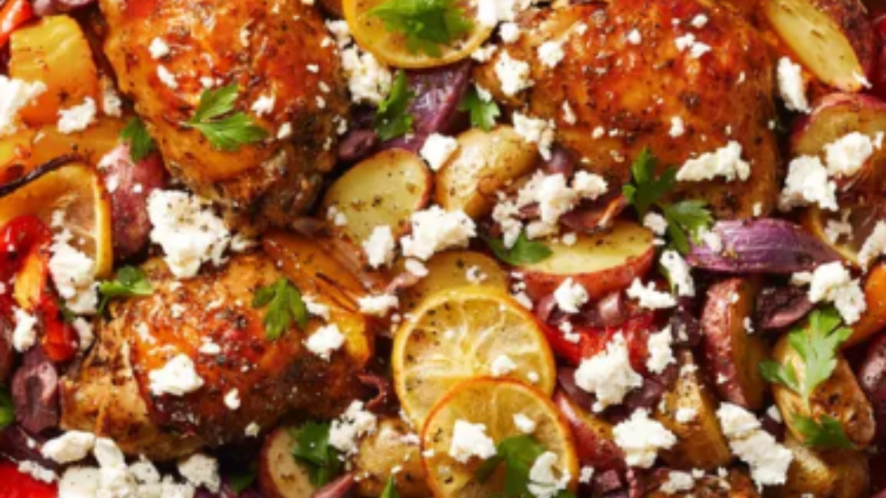 Mediterranean Chicken Sheet Pan Dinner